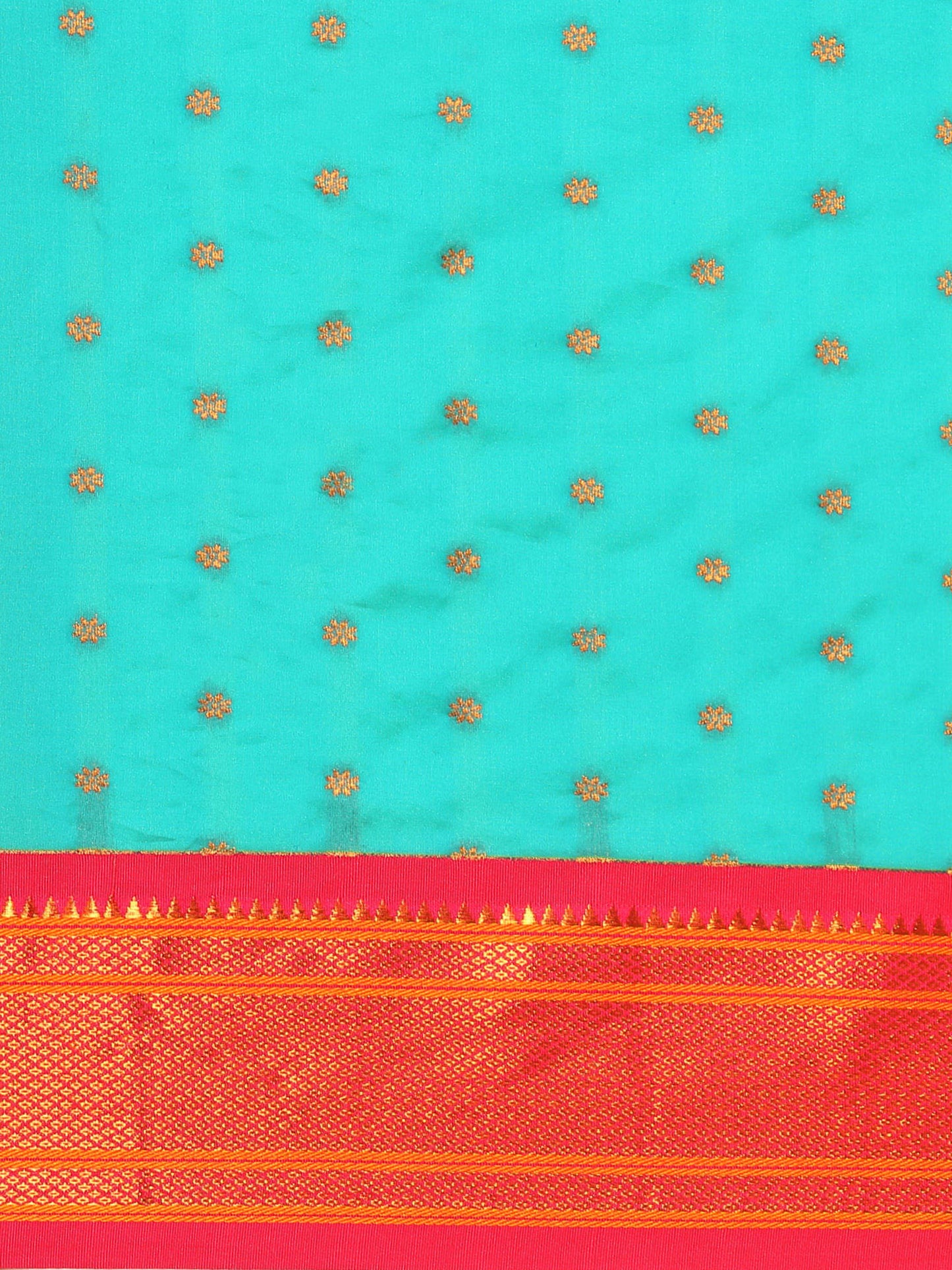 Rashmika Chintamani Blue & Pink Soft Silk Double Pallu Paithani Saree