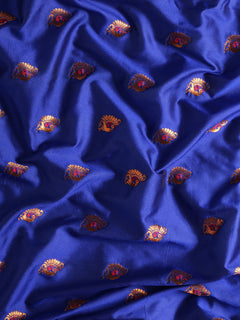 Usha Royal Blue & Red Semi Silk Maharani Paithani Saree