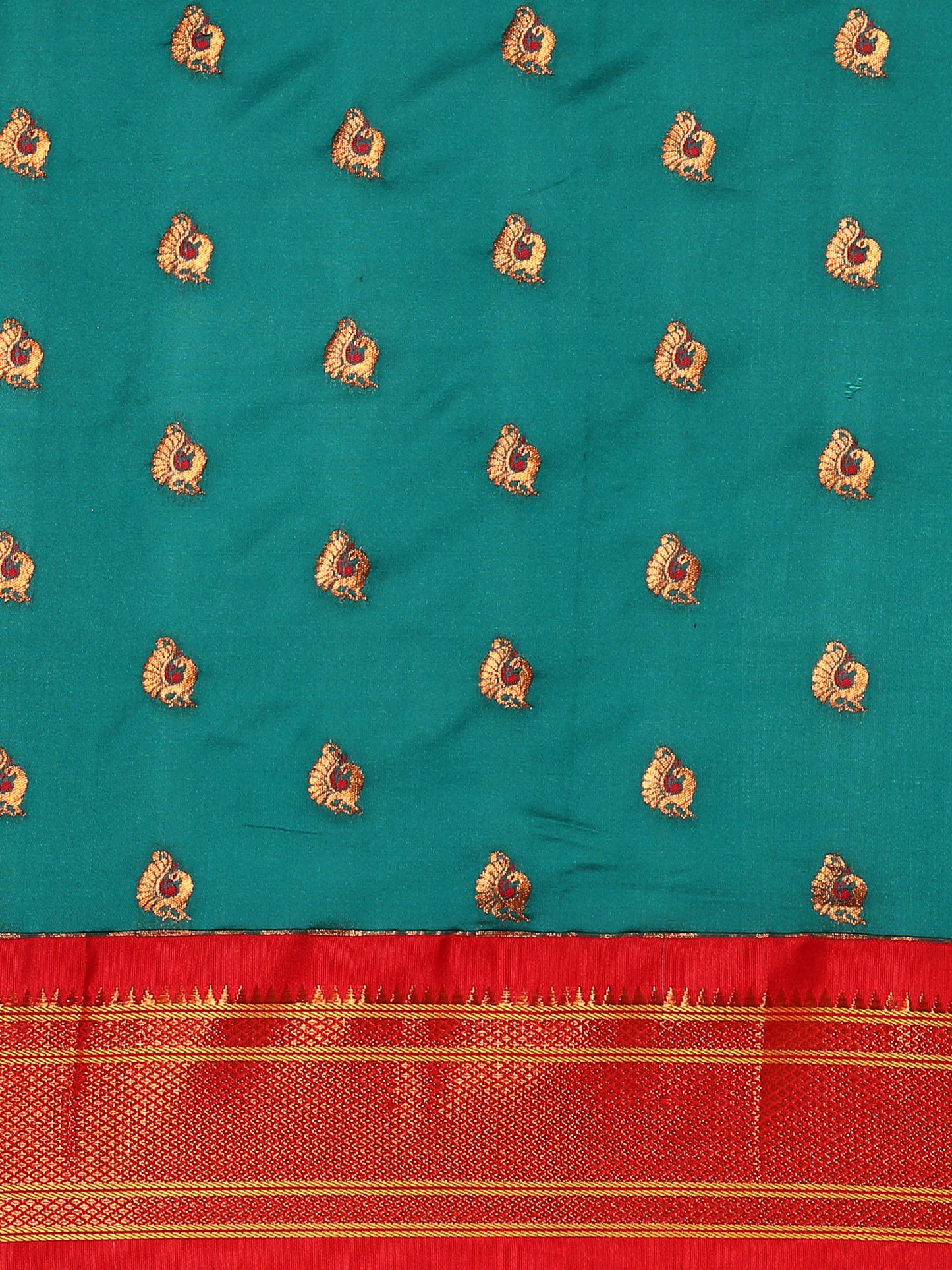 Usha Rama & Red Soft Silk Maharani Paithani Saree