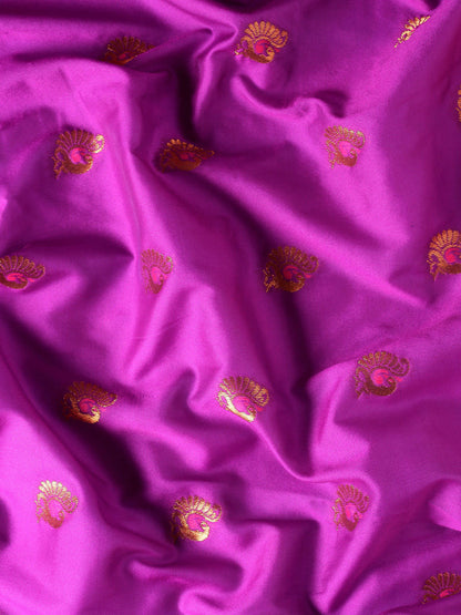 Usha Purple & Pink Soft Silk Maharani Paithani Saree