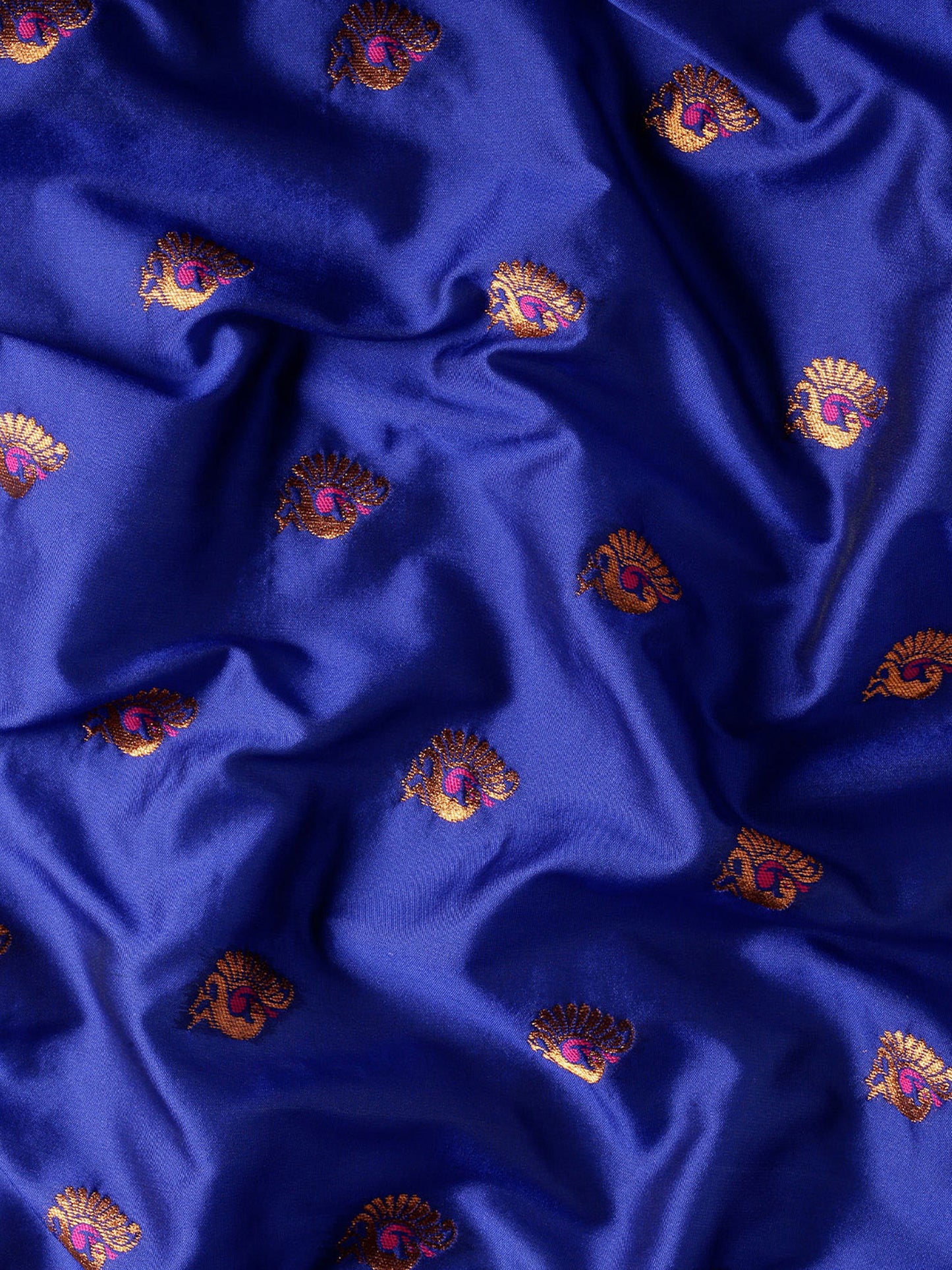 Usha Royal Blue & Pink Soft Silk Maharani Paithani Saree