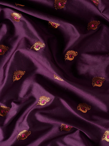 Usha Wine & Pink Soft Silk Maharani Paithani Saree