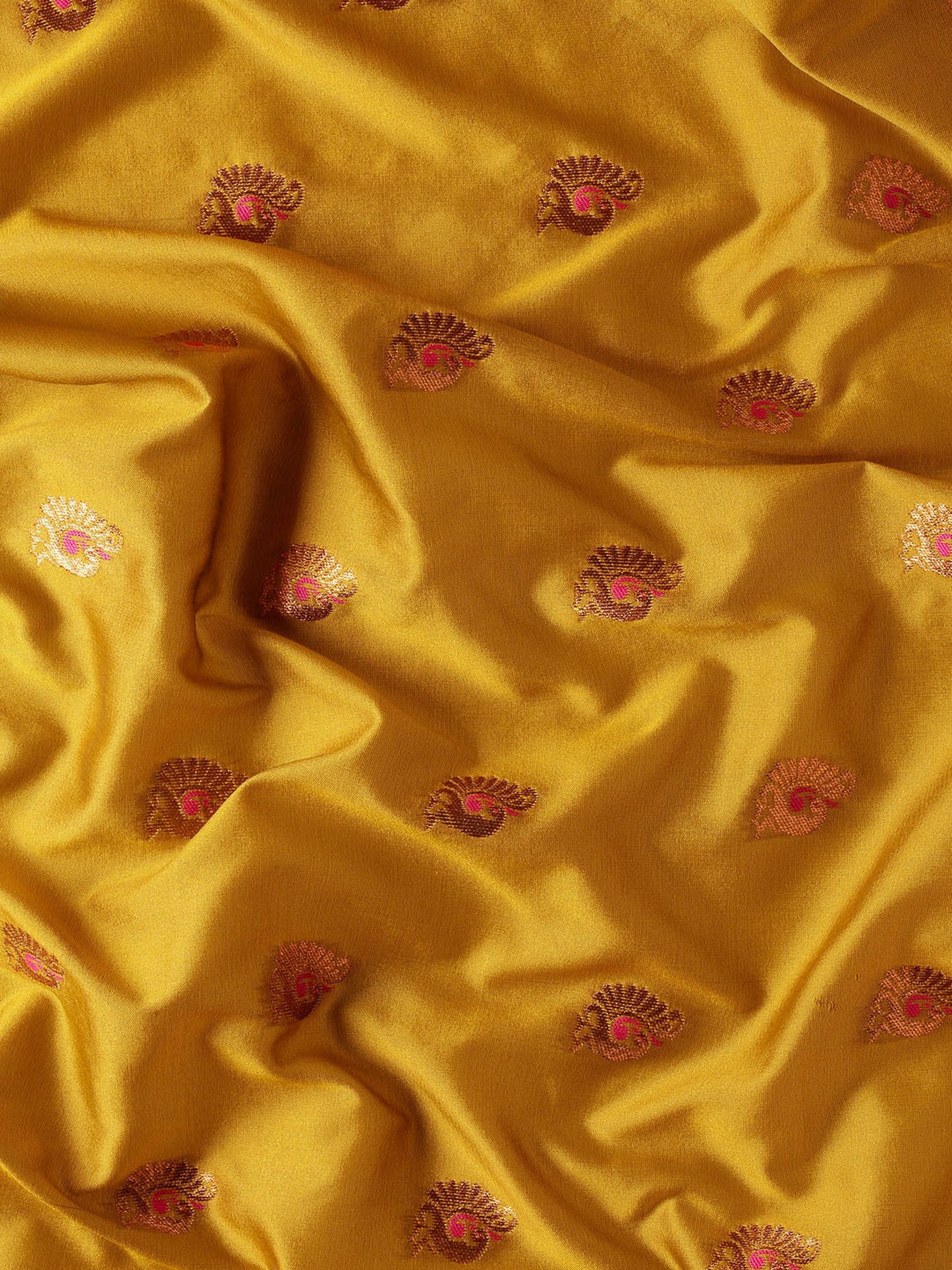 Usha Beige & Pink Soft Silk Maharani Paithani Saree