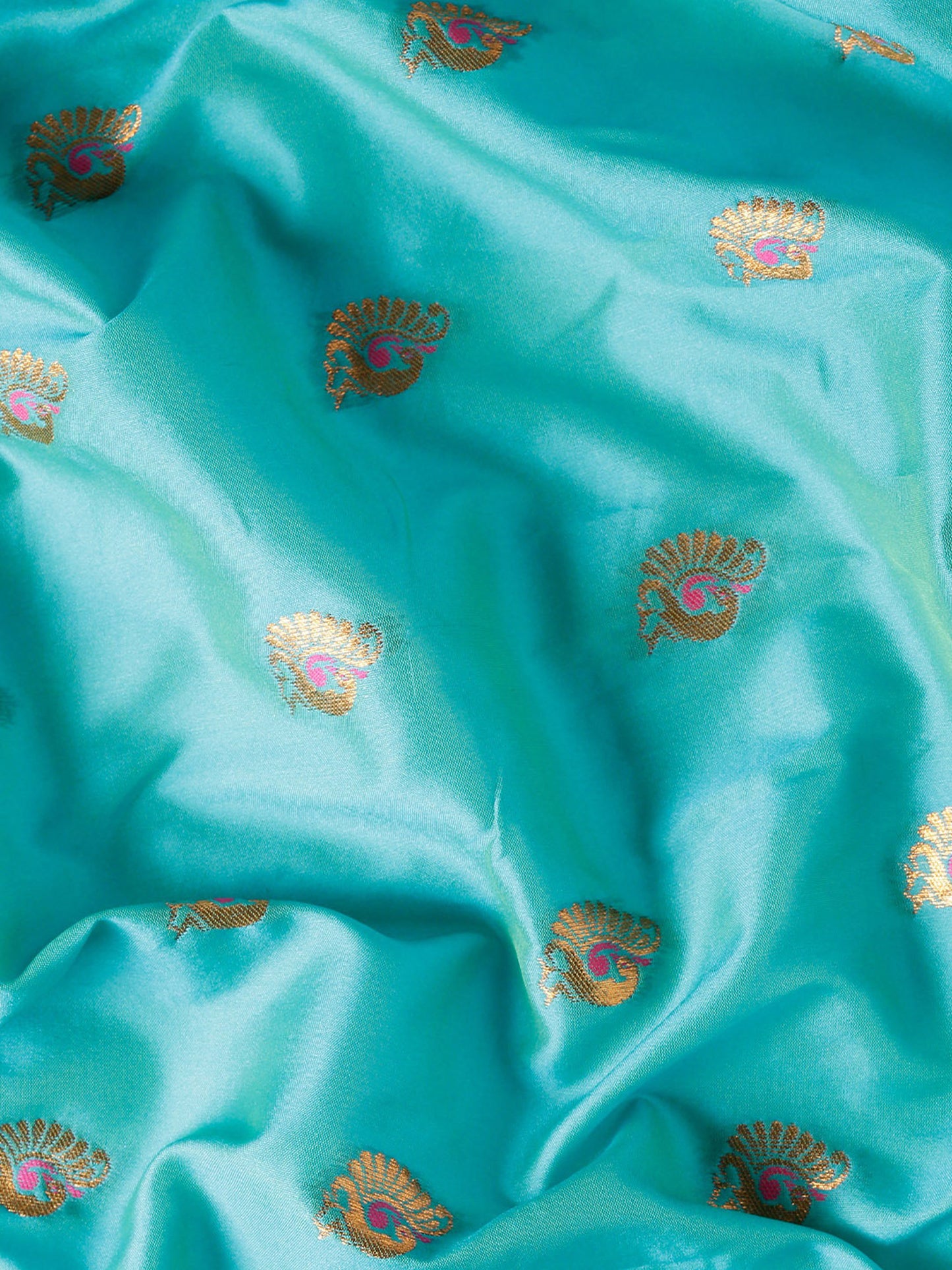 Usha Chintamani Blue & Pink Soft Silk Maharani Paithani Saree