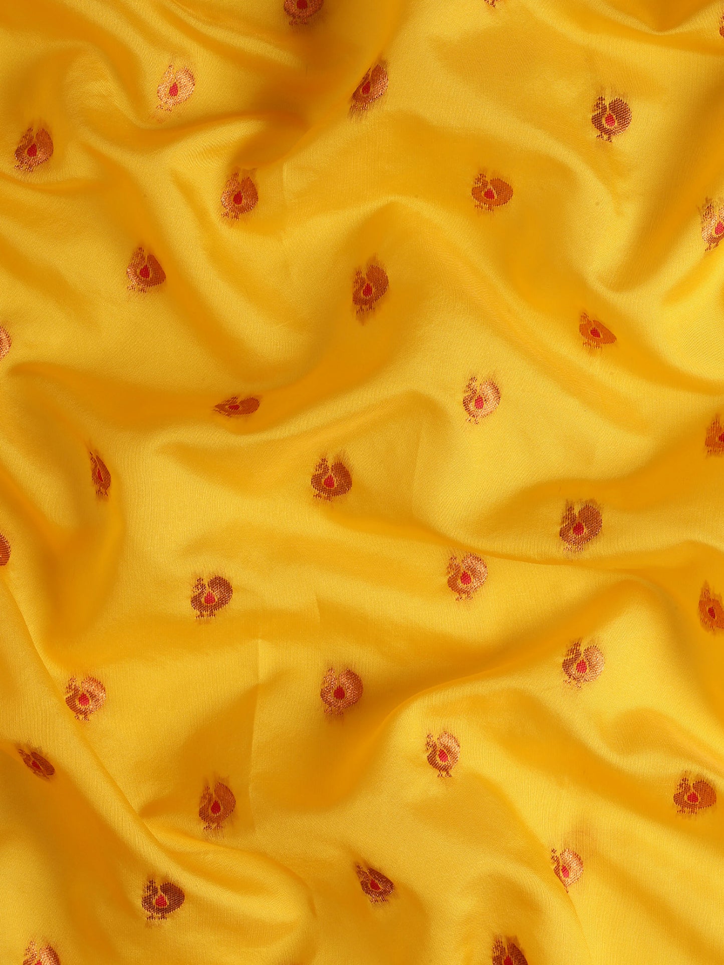 Umaa Haldi & Red Soft Silk Maharani Paithani Saree