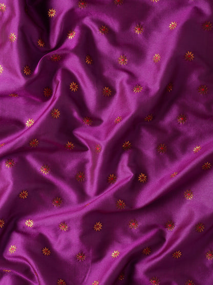 Raksha Purple & Red Soft Silk Double Pallu Paithani Saree