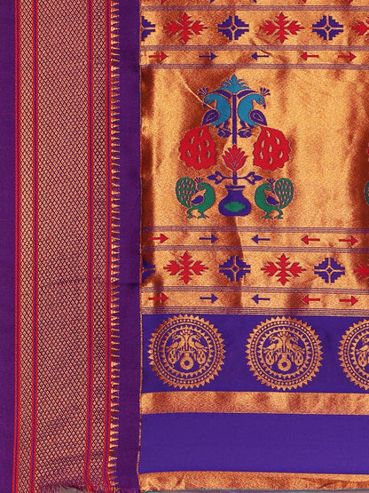            Amruta Firozi & Violet: Soft Silk Muniya Paithani Saree     Varkala Silk Sarees