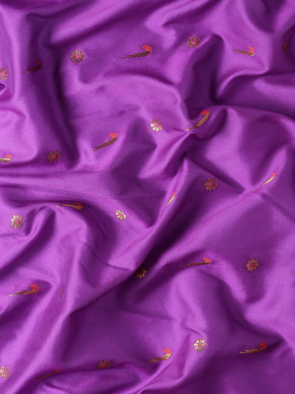 Suruchi Purple & Red Soft Silk Muniya Paithani Saree