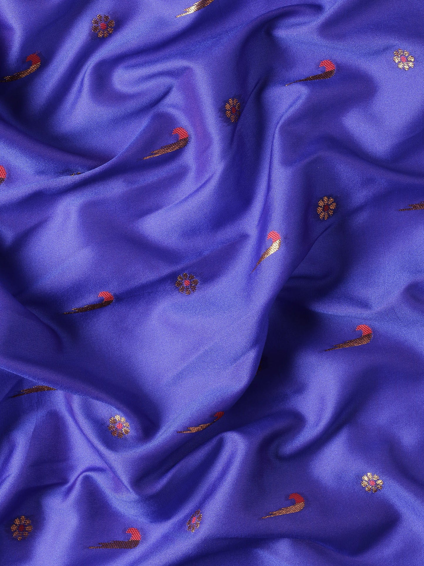 Suruchi Royal Blue & Red Soft Silk Muniya Paithani Saree