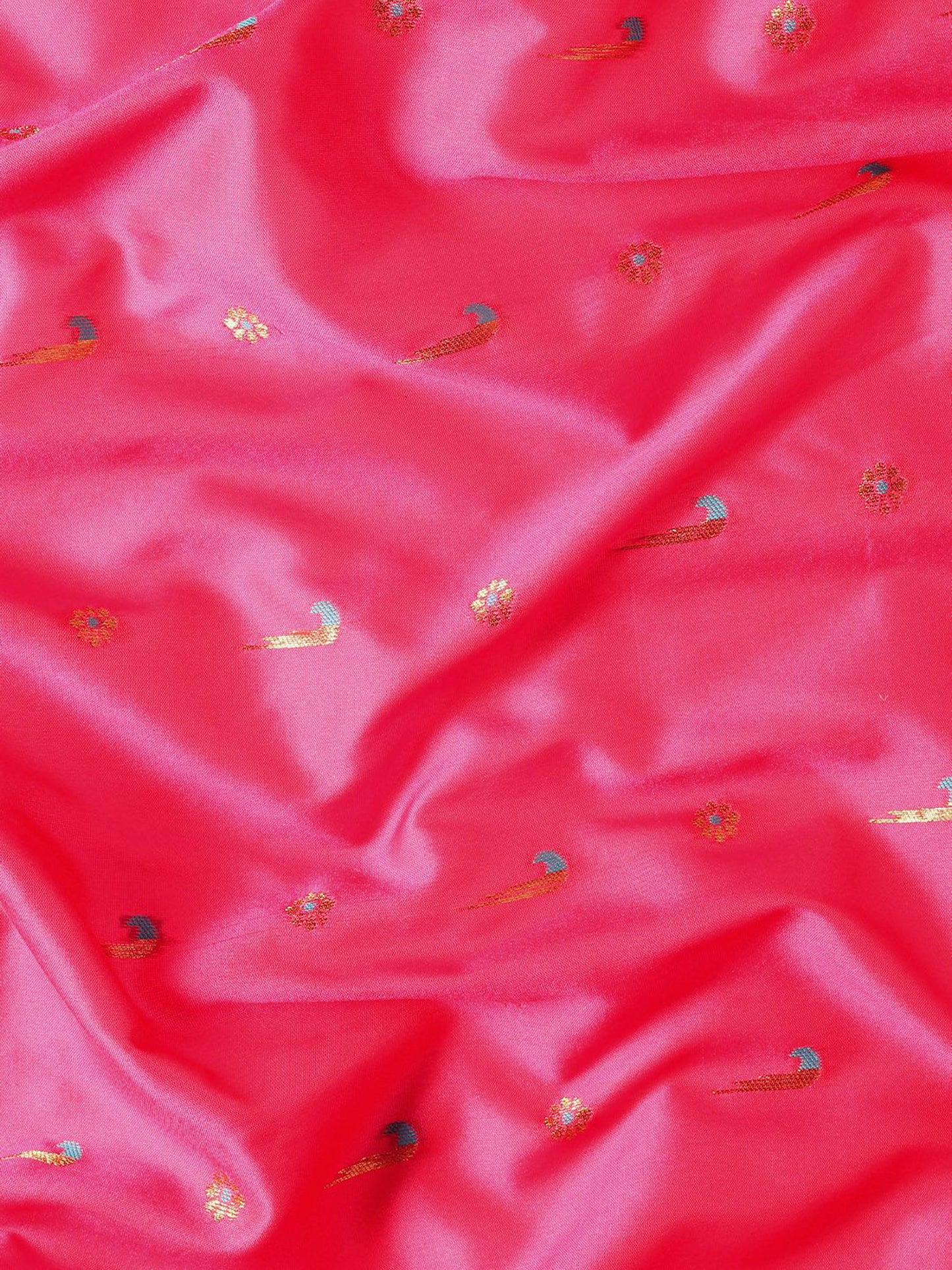 Suruchi Hot Pink & Rama Soft Silk Muniya Paithani Saree