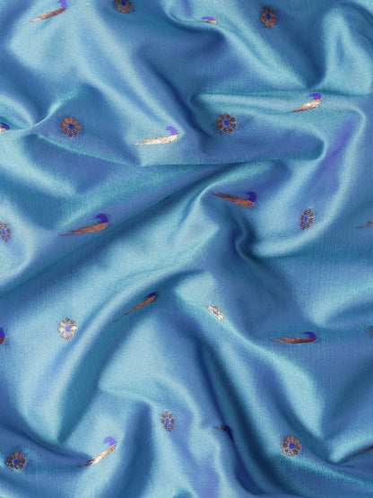 Suruchi Firozi & Violet Soft Silk Muniya Paithani Saree