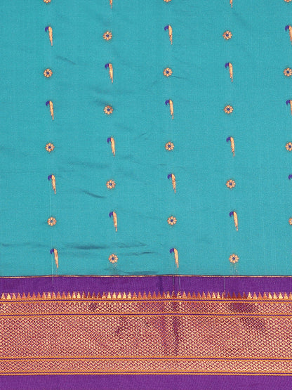 Suruchi Rama & Violet Soft Silk Muniya Paithani Saree