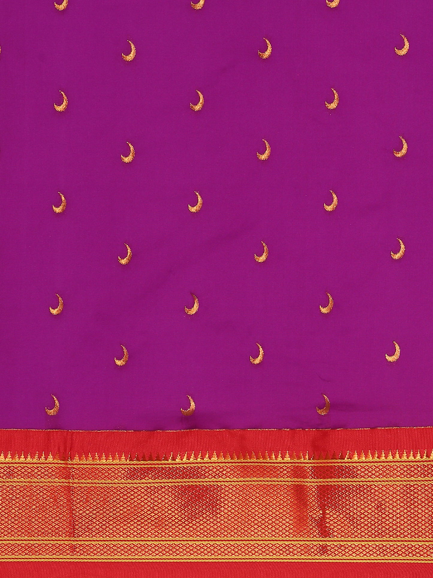 Chandrkala Purple & Red Soft Silk Chandrakor Paithani Saree