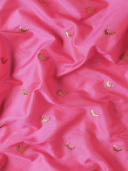 Chandrkala Hot Pink & Violet Soft Silk Chandrakor Paithani Saree