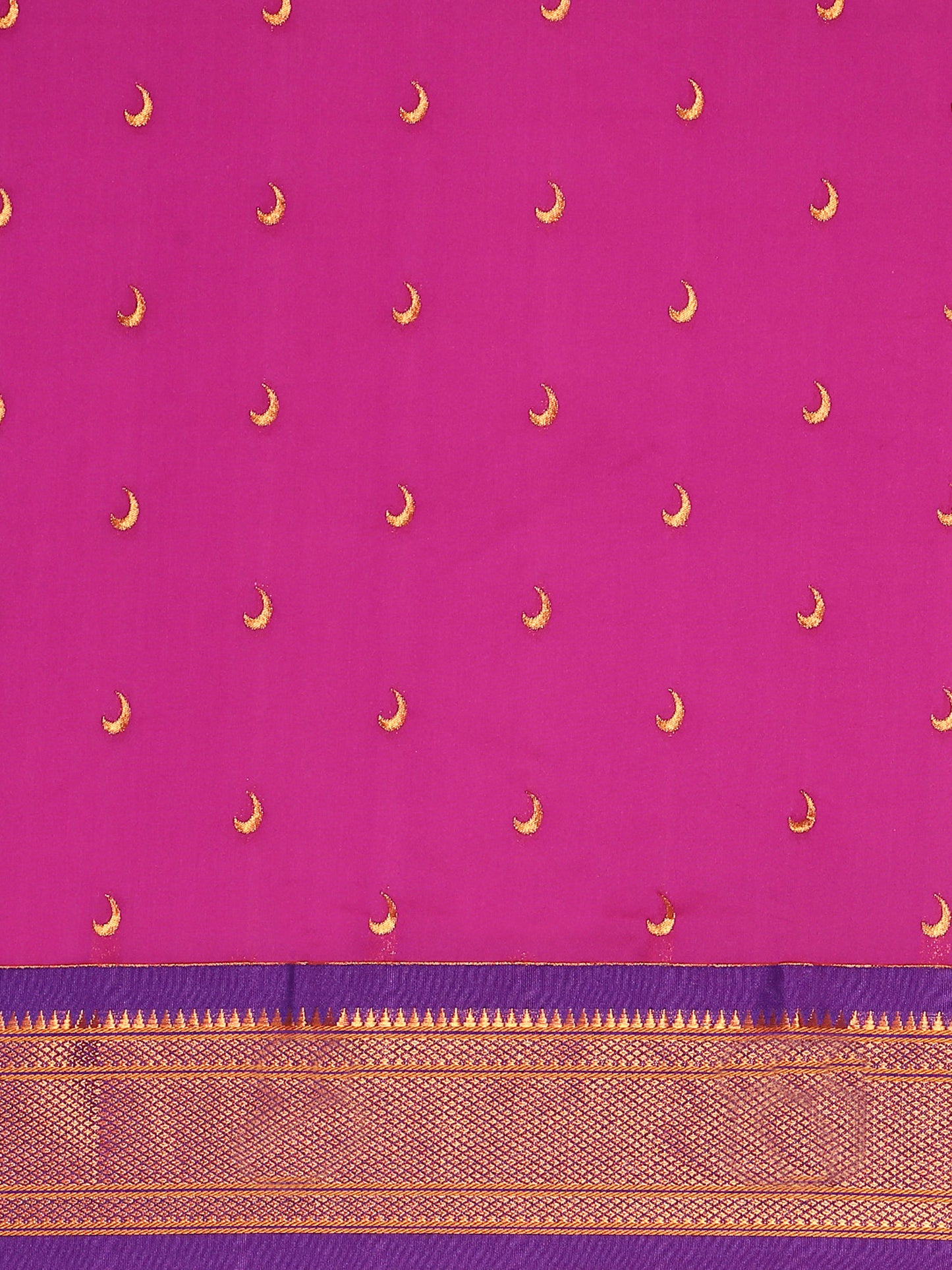 Chandrkala Magenta & Violet Soft Silk Chandrakor Paithani Saree