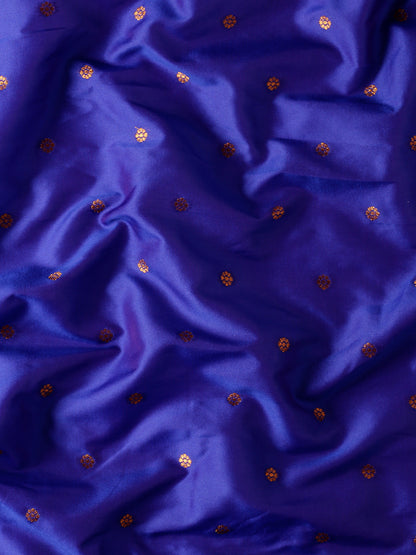 Kanika Royal Blue & Pink Soft Silk Fancy Pallu Kadiyal Paithani Saree