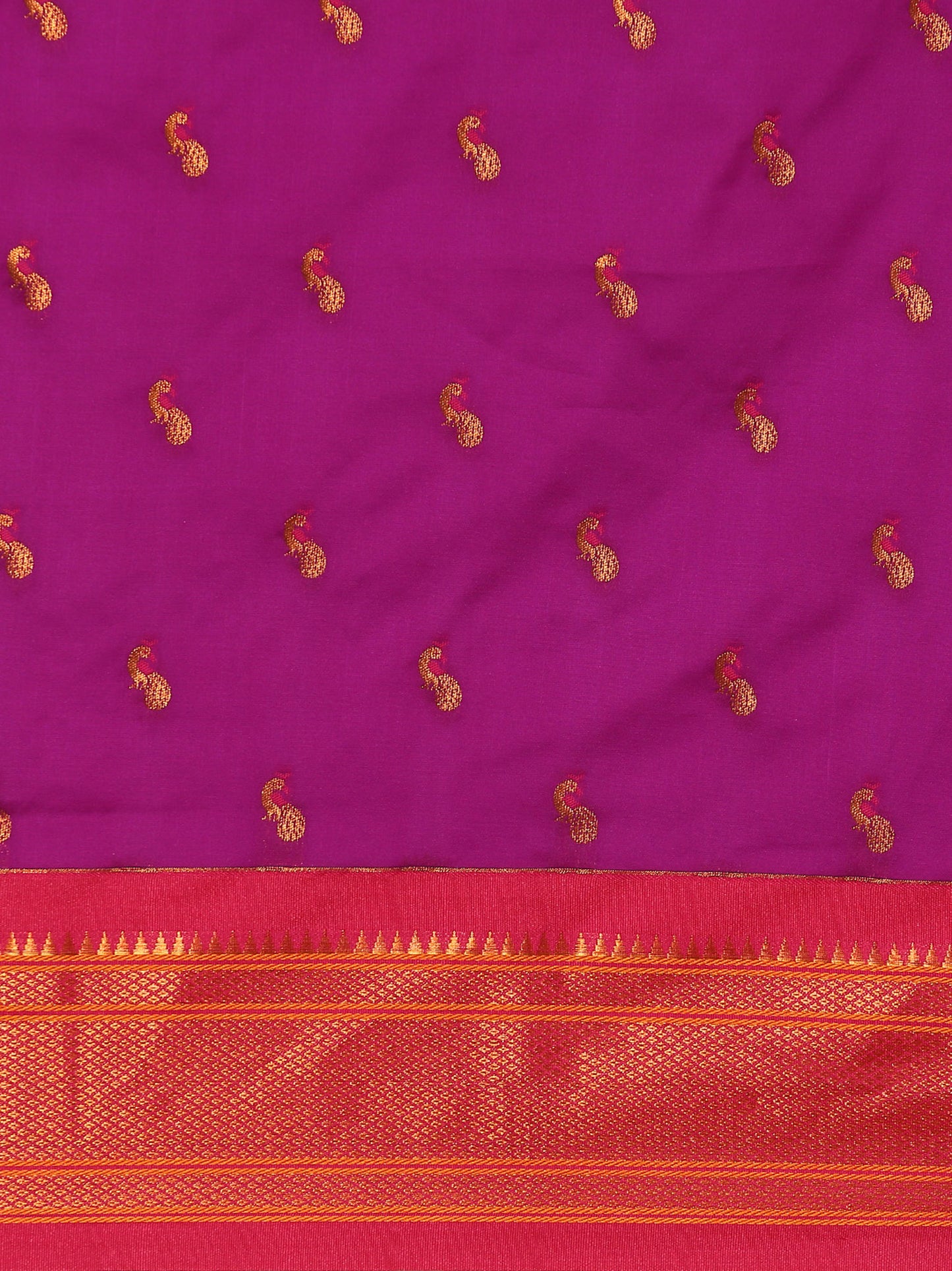 Myra Purple & Pink Soft Silk Fancy Pallu Kadiyal Paithani Saree