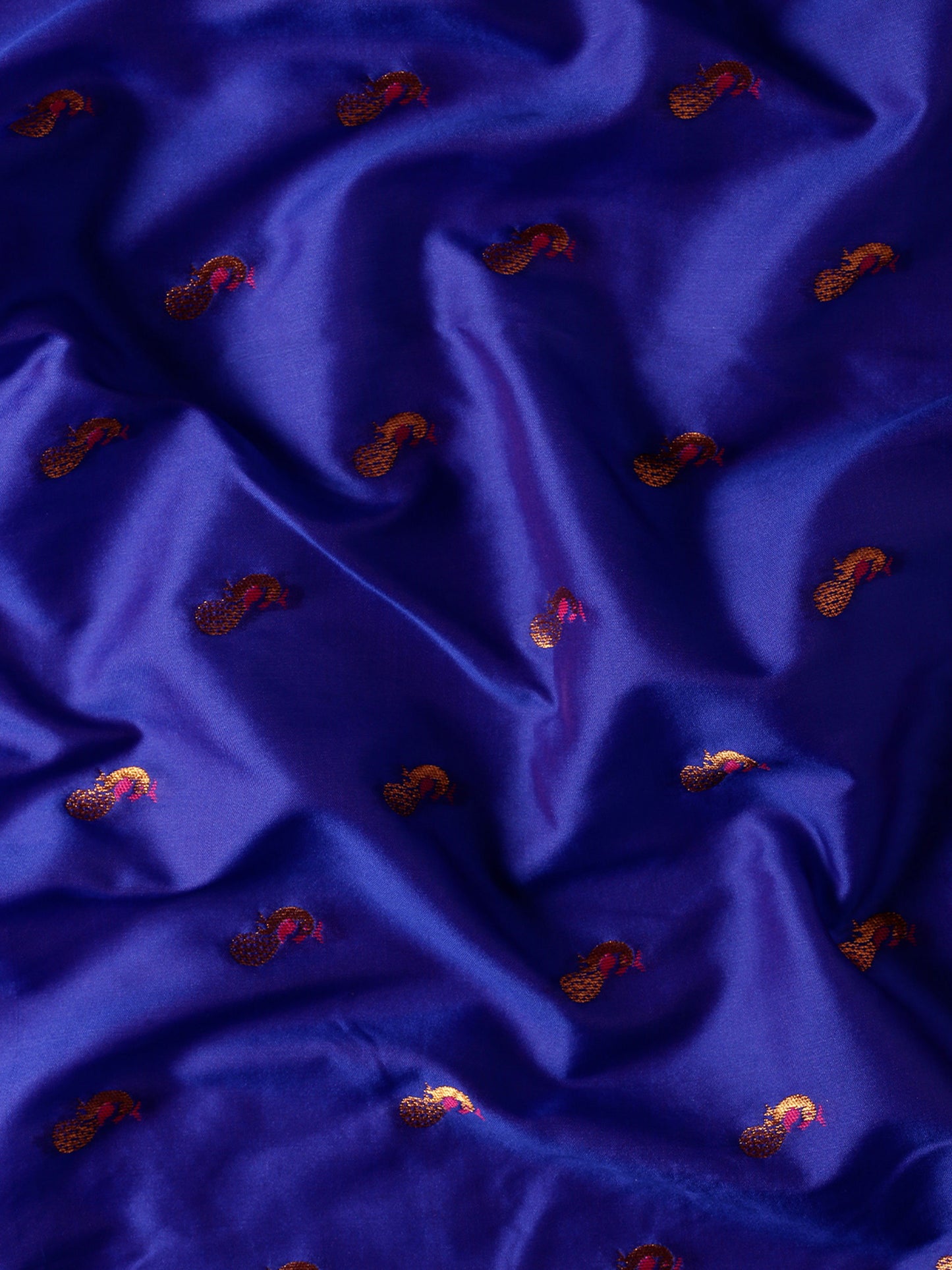 Myra Royal Blue & Pink Soft Silk Fancy Pallu Kadiyal Paithani Saree