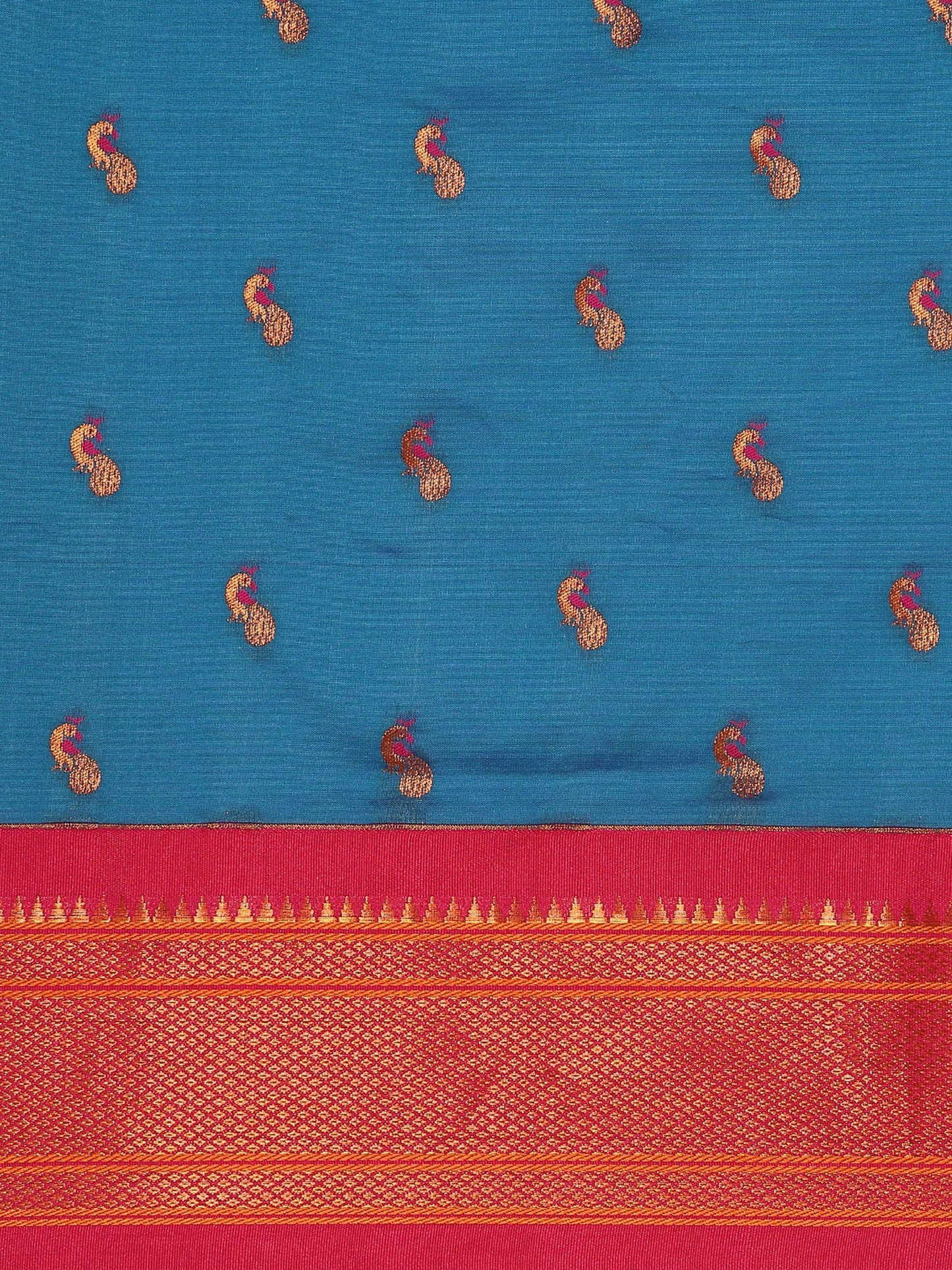 Myra Firozi & Pink Soft Silk Kadiyal Maharani Paithani Saree