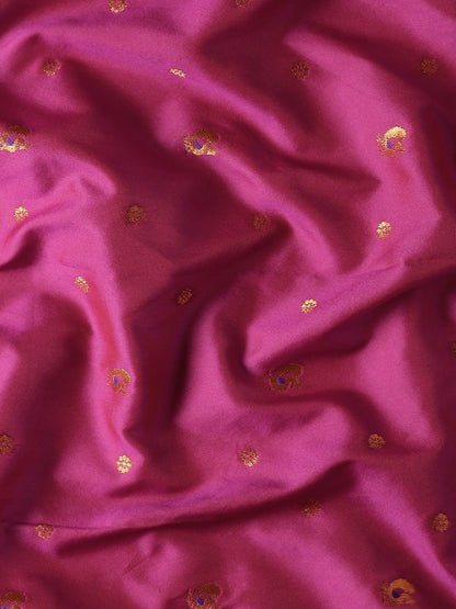 Mukta Magenta & Violet Soft Silk Kadiyal Maharani Paithani Saree