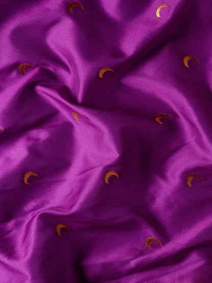 Chandani Purple & Pink Soft Silk Chandrakor Paithani Saree