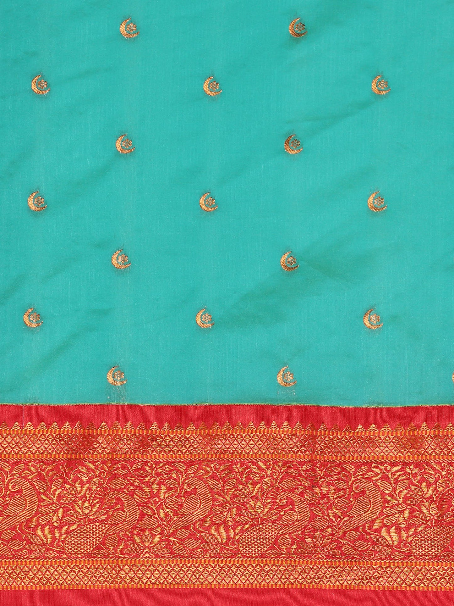 Chandrtara Chintamani & Red Soft Silk Chandrakor Paithani Saree