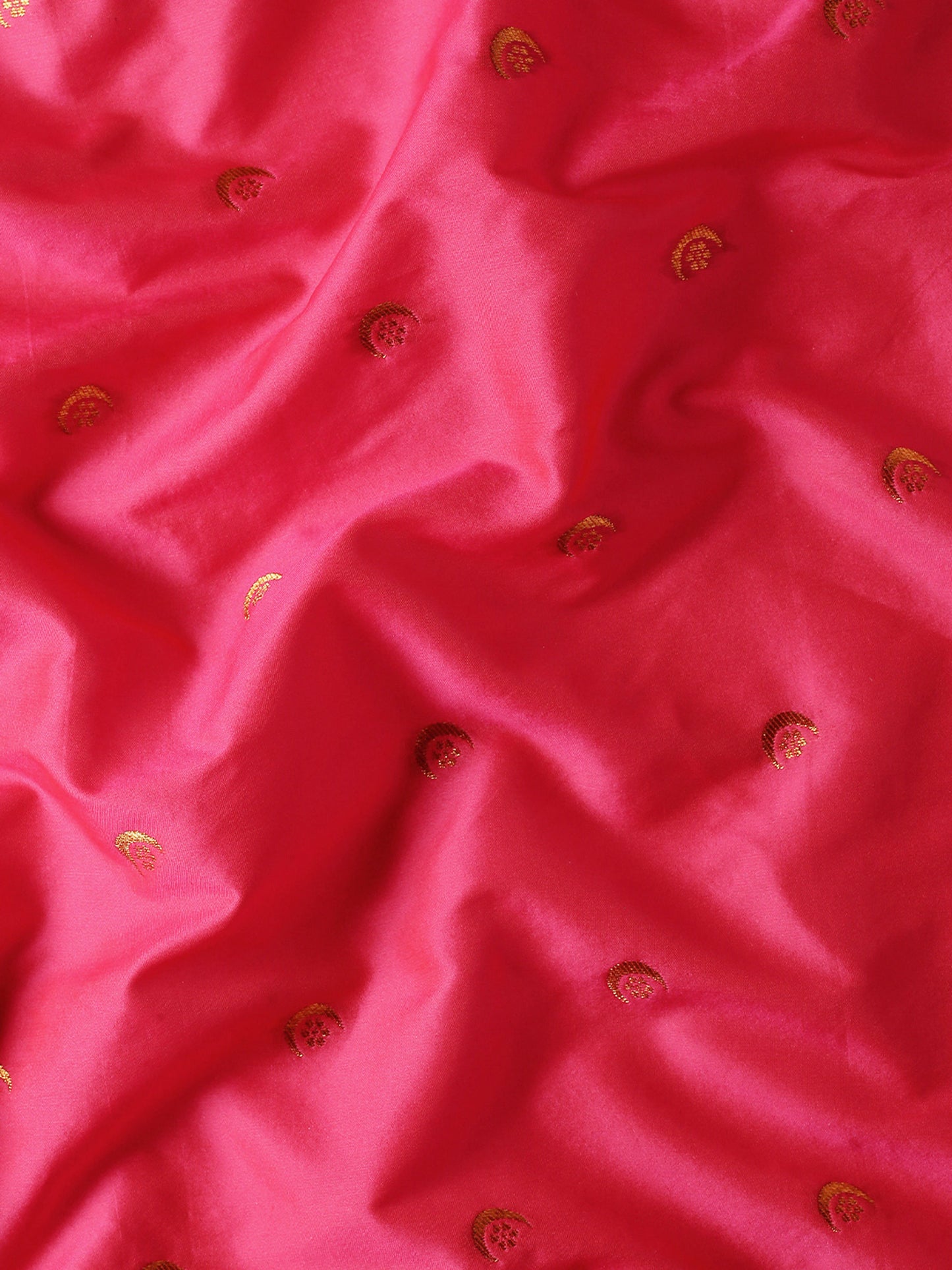 Chandrtara Hot Pink & Rama Soft Silk Chandrakor Paithani Saree