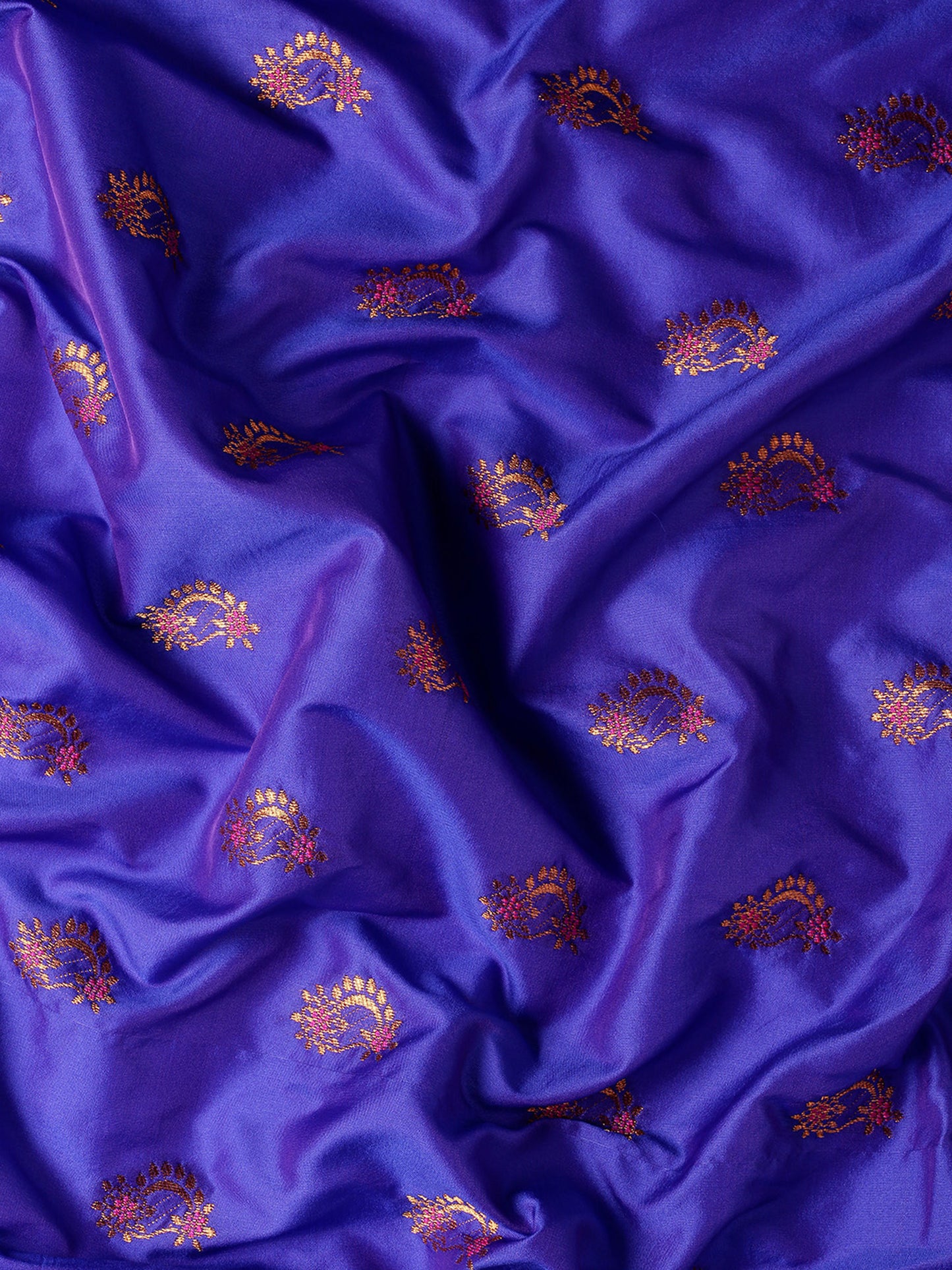 Mhalasa Royal Blue & Pink Soft Silk Peshwai Nath Paithani Saree