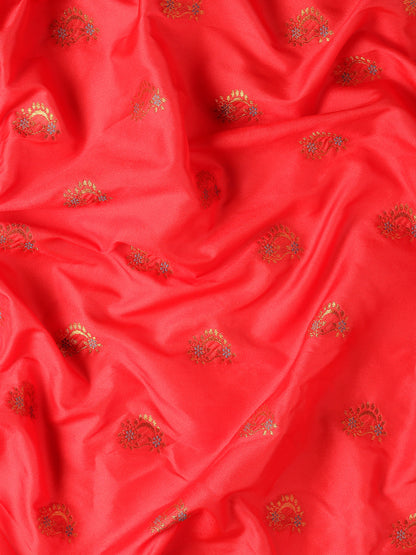 Mhalasa Red & Rama Soft Silk Peshwai Nath Paithani Saree