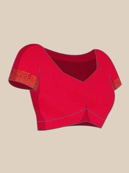 Ahilya Mustard & Pink Soft Silk Peshwai Nath Paithani Saree