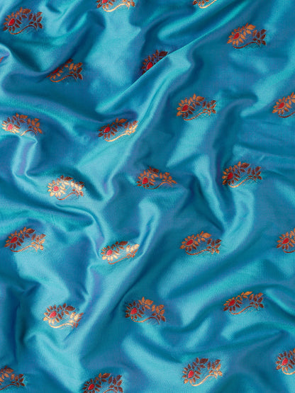 Sonkali Rama & Red Soft Silk Peshwai Nath Paithani Saree