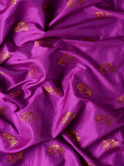 Sonkali Purple & Pink Soft Silk Peshwai Nath Paithani Saree