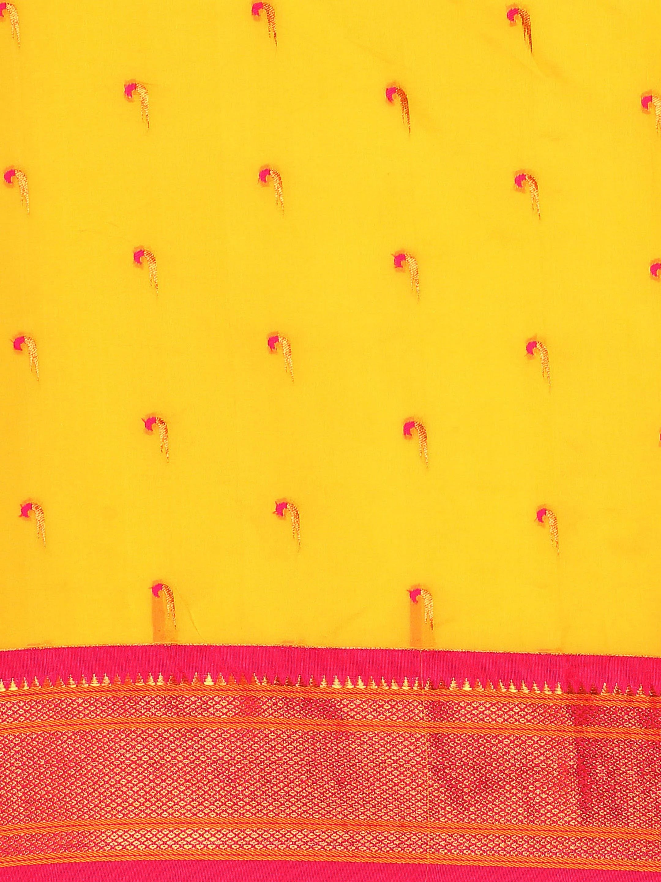 Muniya Paithani Saree Silk Blend | Parrot Motif Zari Work | Wedding Wear