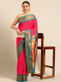Muniya Paithani Saree Silk Blend | Parrot Motif Zari Work | Wedding Wear