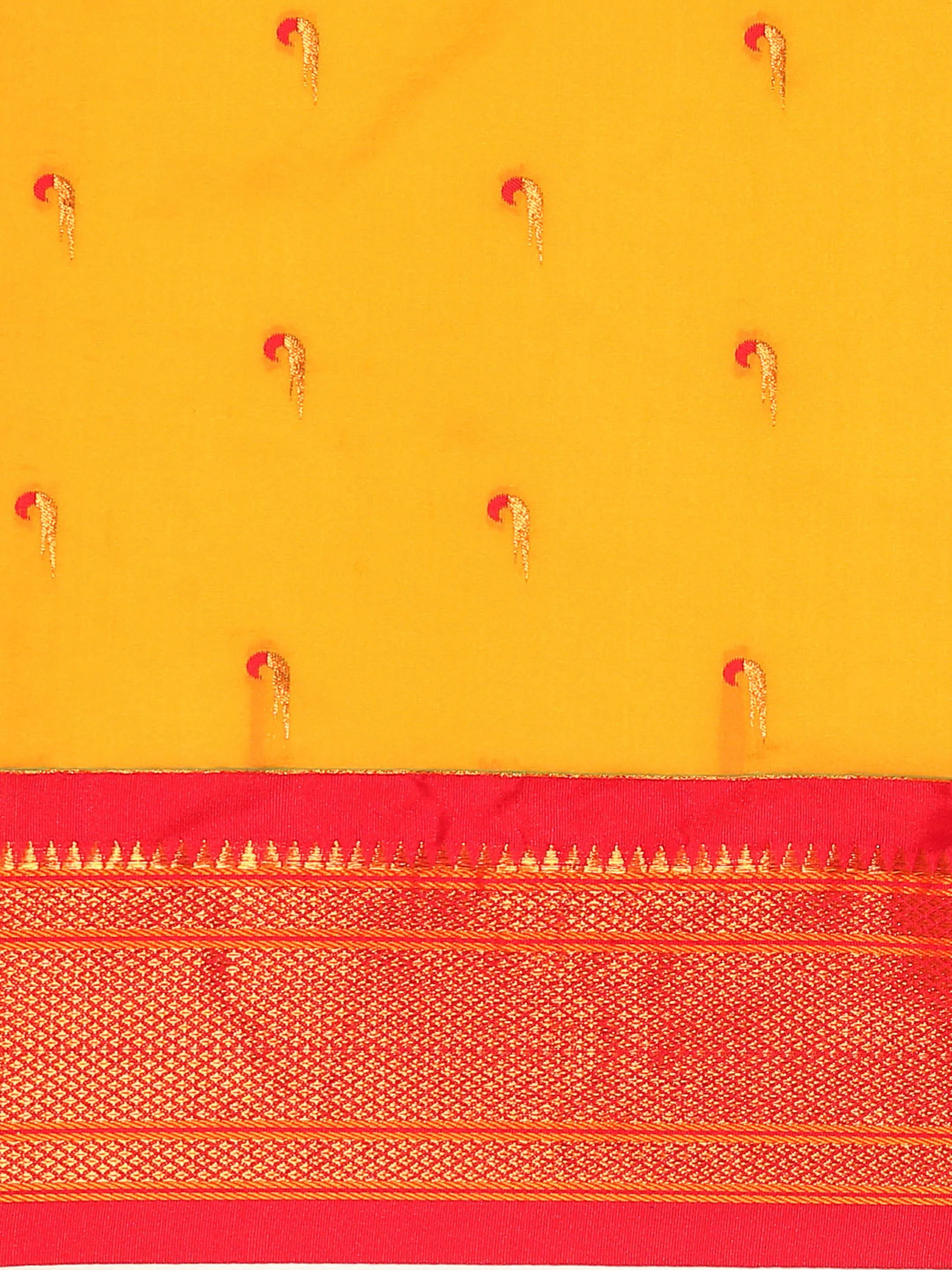 Muniya Paithani Saree Silk Blend | Parrot Motif Zari Work | Wedding Wear
