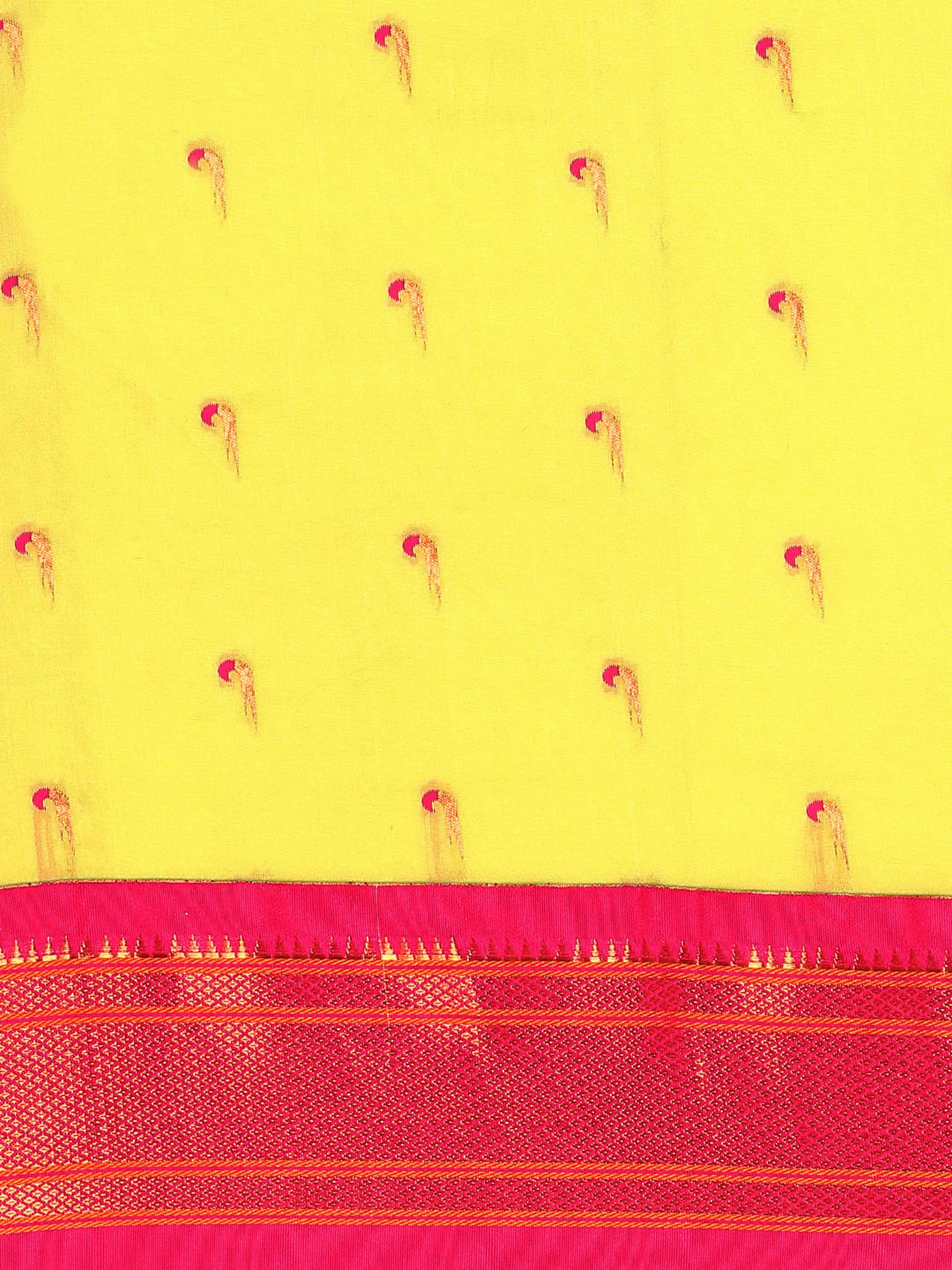Muniya Paithani Saree Silk Blend | Parrot Motif Zari Work | Wedding Wear