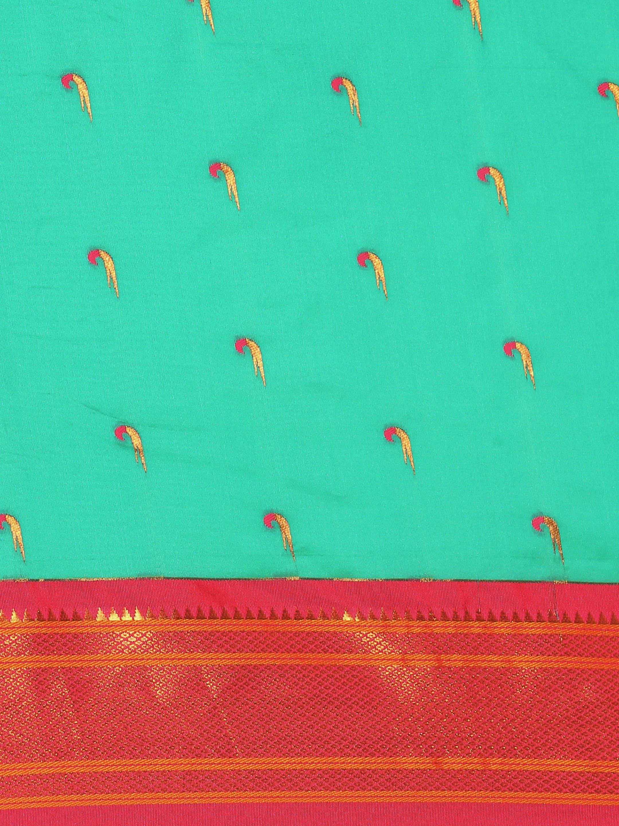 Muniya Paithani Saree Silk Blend | Parrot Motif Zari Work | Wedding Wear