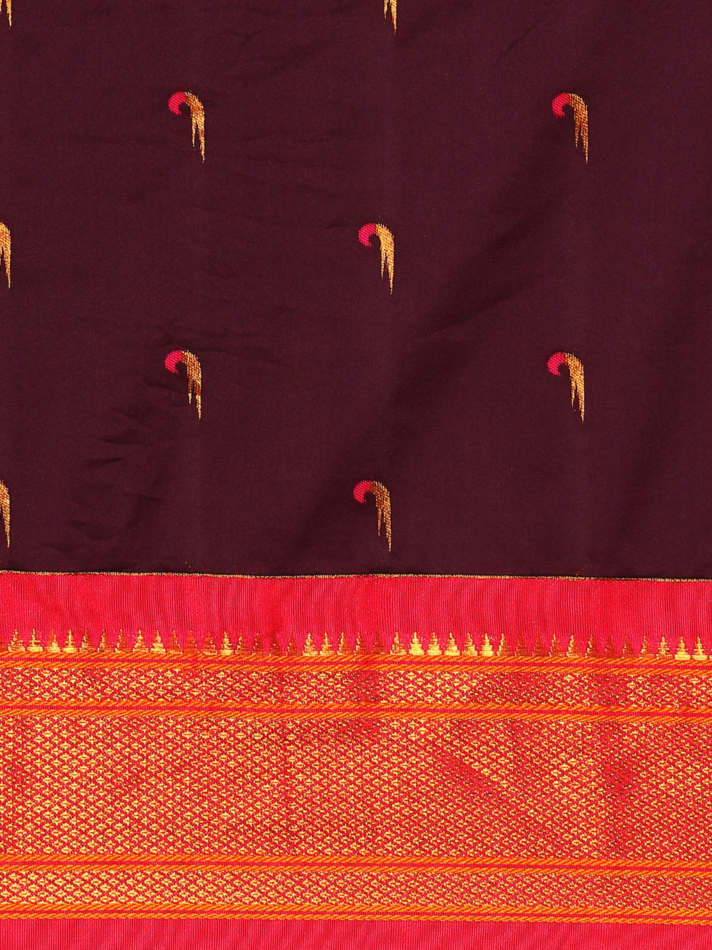 Muniya Paithani Saree Silk Blend | Parrot Motif Zari Work | Wedding Wear