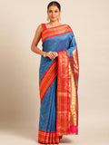 Muniya Paithani Saree Silk Blend | Floral Meena Butti | Wedding Wear