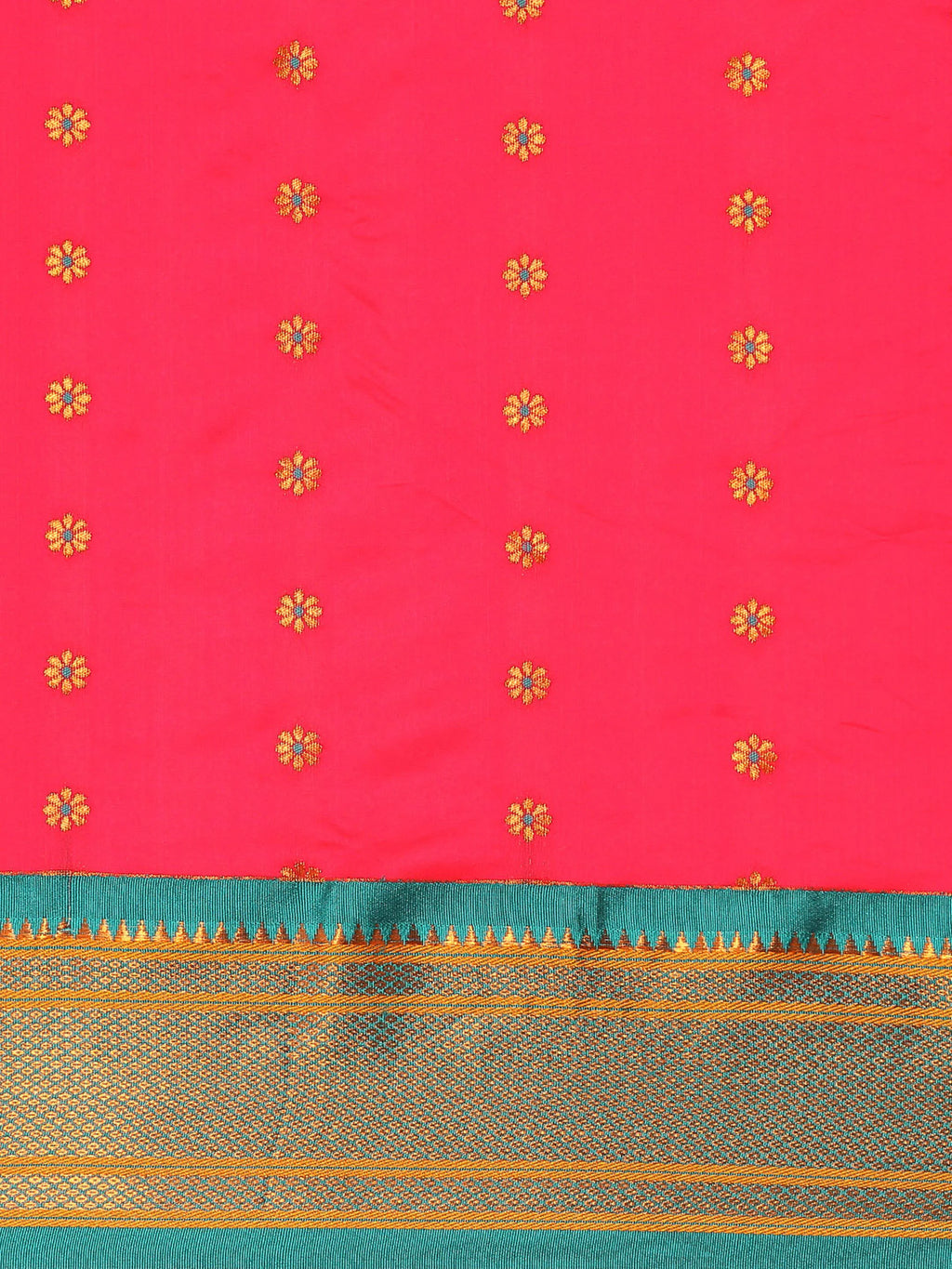 Muniya Paithani Saree Silk Blend | Floral Meena Butti | Wedding Wear