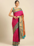 Muniya Paithani Saree Silk Blend | Floral Meena Butti | Wedding Wear