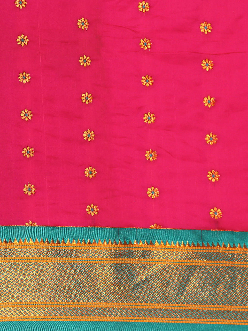 Muniya Paithani Saree Silk Blend | Floral Meena Butti | Wedding Wear