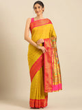 Muniya Paithani Saree Silk Blend | Floral Meena Butti | Wedding Wear