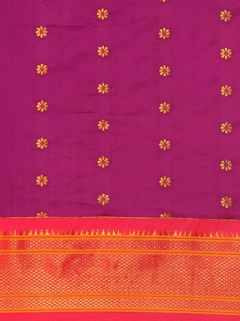 Muniya Paithani Saree Silk Blend | Floral Meena Butti | Wedding Wear