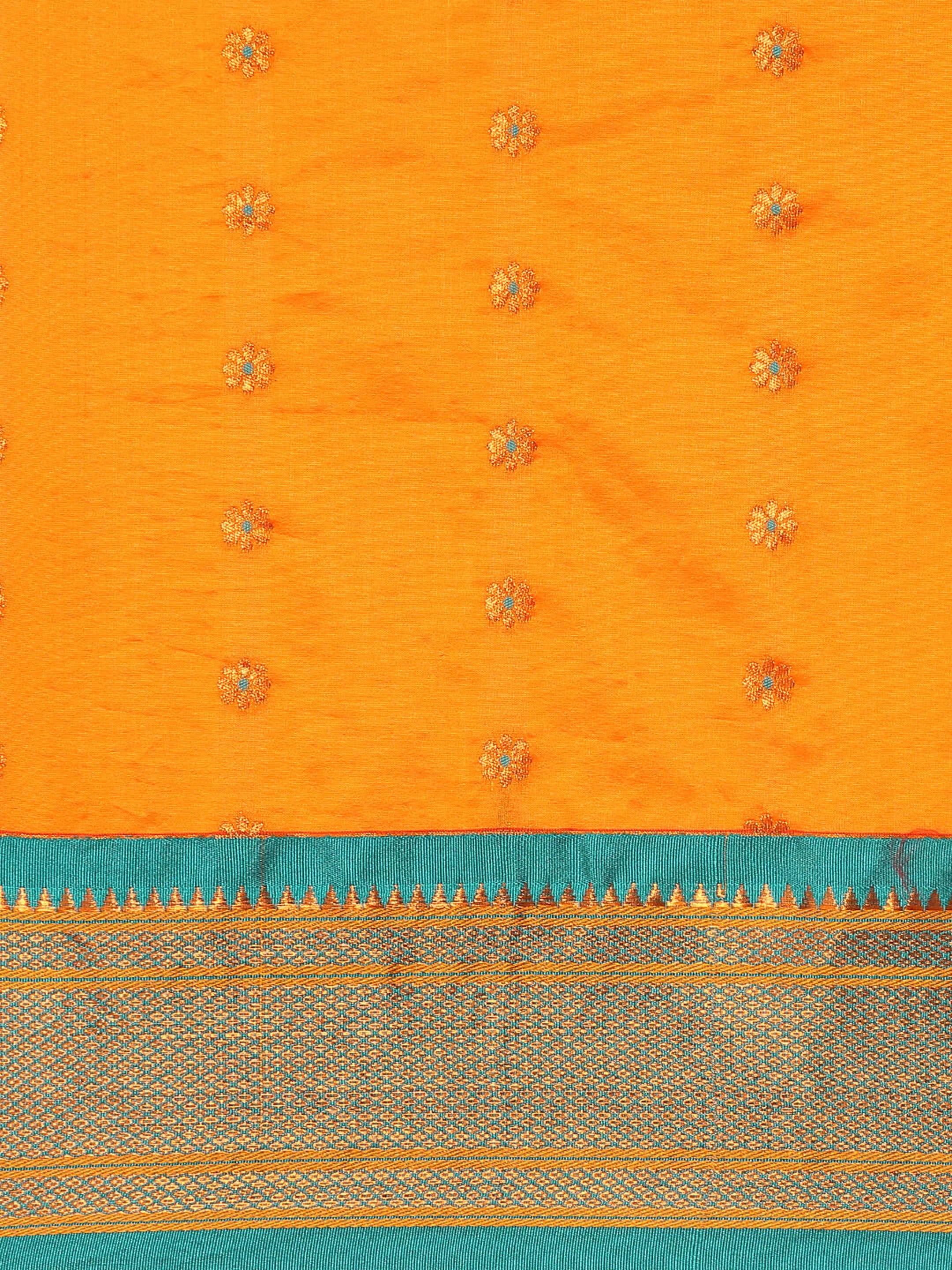Muniya Paithani Saree Silk Blend | Floral Meena Butti | Wedding Wear