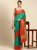 Muniya Paithani Saree Silk Blend | Floral Meena Butti | Wedding Wear