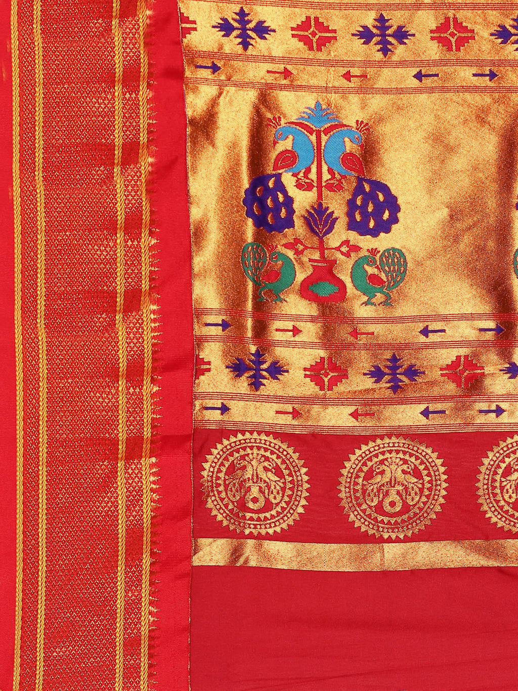 Maharani Paithani Saree Silk Blend | Polka Butta Design | Wedding Wear