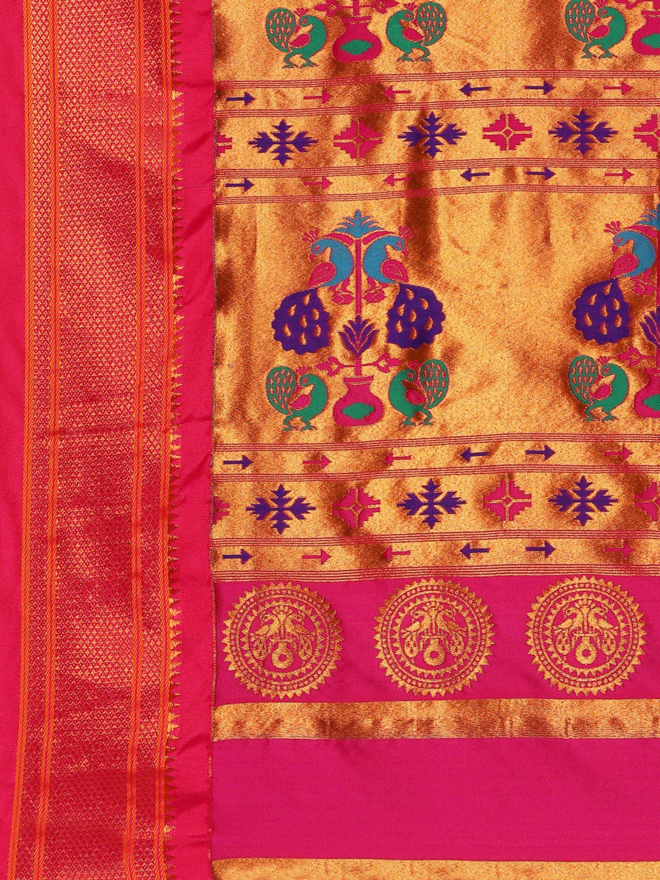 Maharani Paithani Saree Silk Blend | Polka Butta Design | Wedding Wear