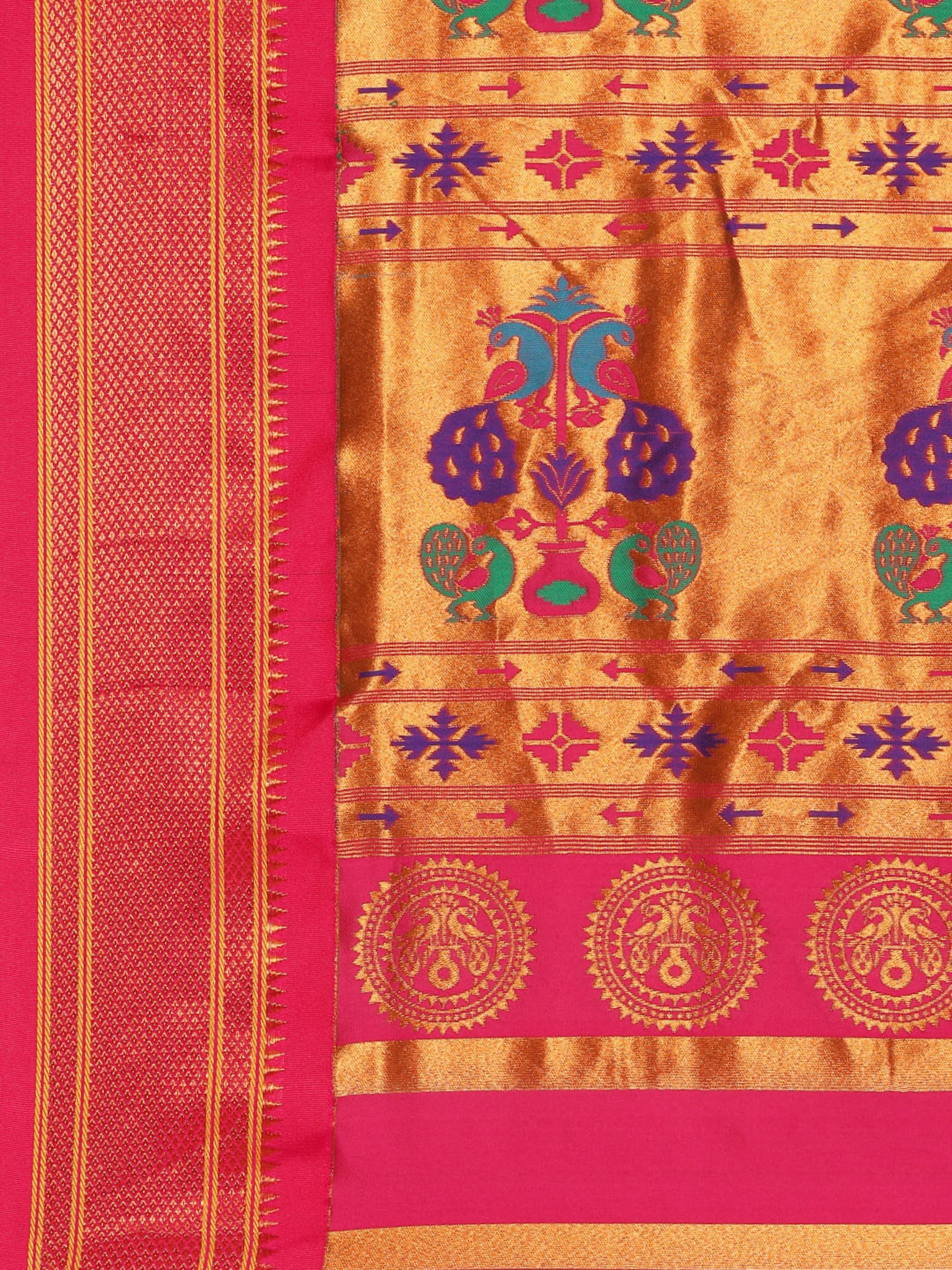 Maharani Paithani Saree Silk Blend | Polka Butta Design | Wedding Wear