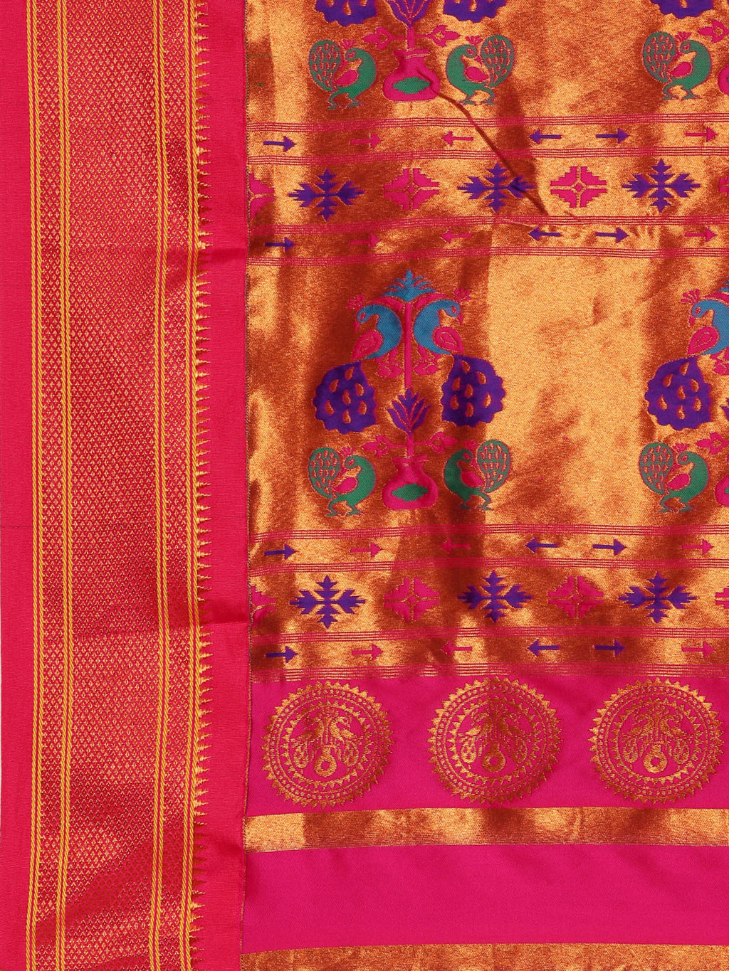 Maharani Paithani Saree Silk Blend | Polka Butta Design | Wedding Wear